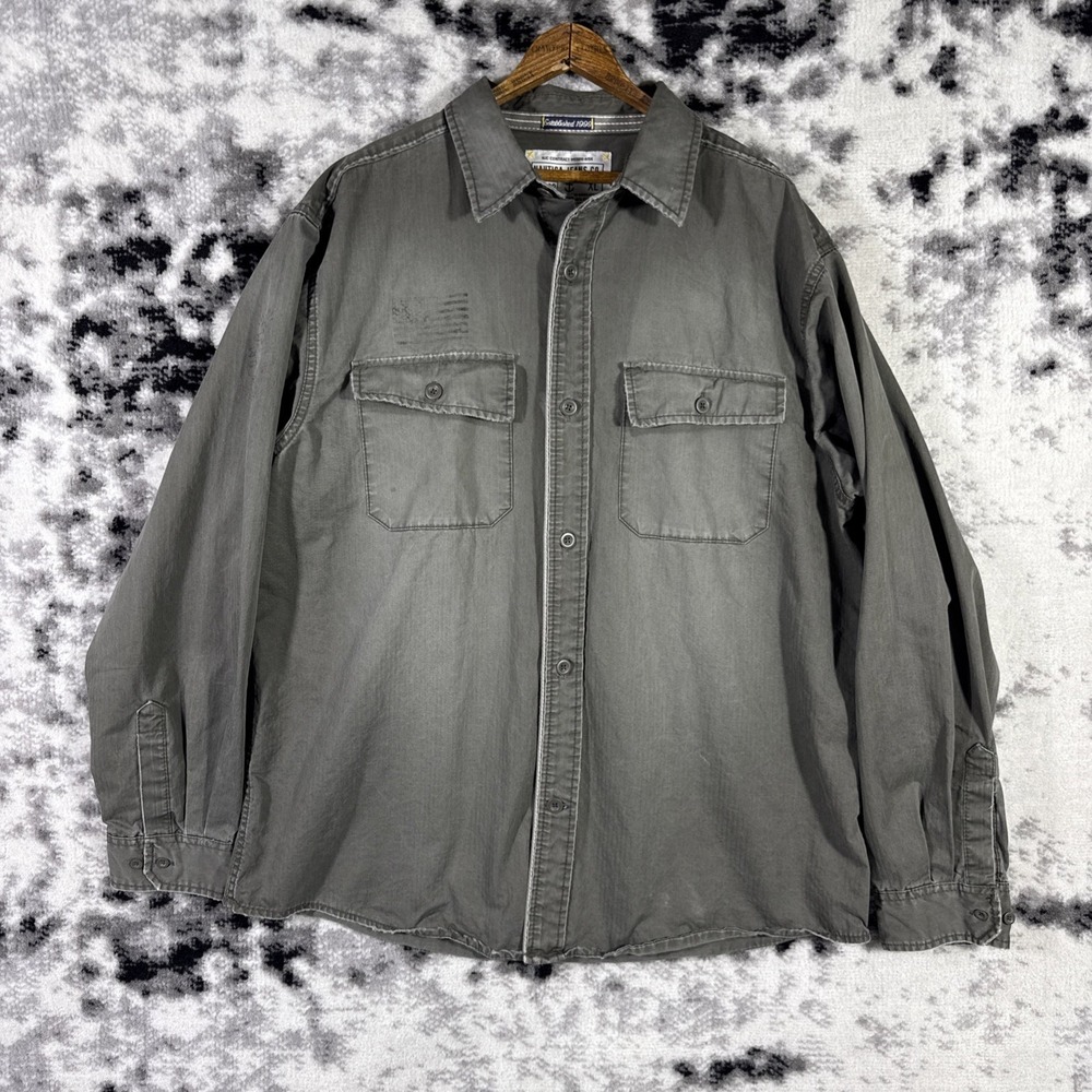 Nautica Shacket Mens Size Extra Large Faded Graphic Pockets Y2k Skater
